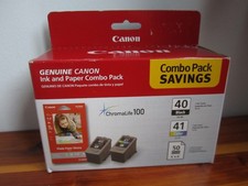 Canon PG-40 CL-41 Ink & Photo Paper Combo Pack ChromaLife Genuine OEM Sealed New picture