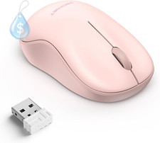 Portable Ambidextrous 2.4 Ghz Wireless Mouse for Laptop- Pink picture
