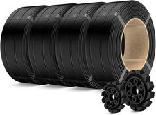PLA+2.0 3D Printer Filament Refill 1.75Mm, 4KG, 1Kg/Roll, Black*4 picture