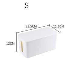 Cable Management Box Desktop Power Strip Storage Organizer Dustproof Wire Holder picture