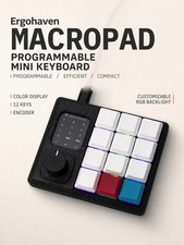 Ergohaven Macropad Programmable 12-Key Mechanical Macro Keypad with IPS Display picture