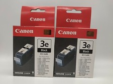 Lot of 2 Canon BCI-3e BCI-3ebk BK Black Ink GENUINE NEW D2 picture