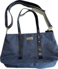 NEW w/ Defect Prestige Tote/Messenger Laptop Or Travel Bag, Blue, See Details picture
