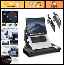 Adjustable 2-in-1 Car Steering Wheel Tray for Laptop & Food, Portable Vehicle Ta picture