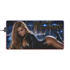 Black Canary Gaming Desk Pad RGB LED Mouse Mat Keyboard Mat PC Gamer Gift picture
