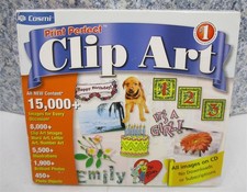 Software PC Print Perfect Clip Art Windows 98SE/ME/2000/XP NEW SEALED picture