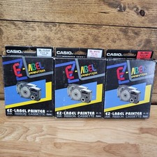 Casio EZ-Label Printer Ink Ribbon Cassette-2pcs IR-18 - RED, WHITE AND CLEAR BLK picture