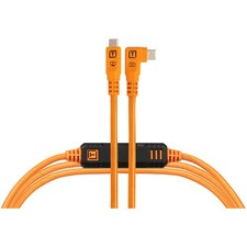 Tether Tools TetherPro Optima 10G 15' USB-C Right Angle Cable,Orange picture