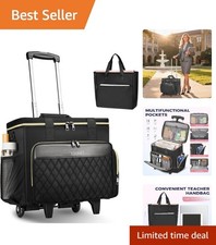 Large Capacity Rolling Laptop Bag for Women | Stylish, Water-Resistant & Durable picture