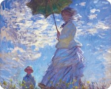 Monet - Woman With a Parasol Mouse Pad 7 3/4  x 9