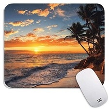 Square Mouse Pad Beach Sunset, Personalized Premium-Textured AM032-Beach Sunset picture