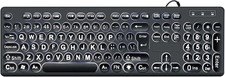MCSaite Wired Backlit USB Keyboard - 104 Keys Standard Full Size with Black  picture