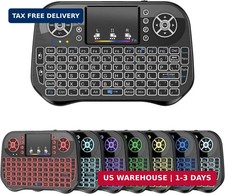Mini Wireless Keyboard with Touchpad Mouse Combo, 7 Colors RGB Backlit, Portable picture