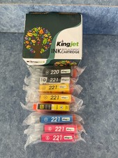 Kingjet Compatible for Canon 220 221:  7 Ink Cartridges & 1 Cannon Cartridge picture