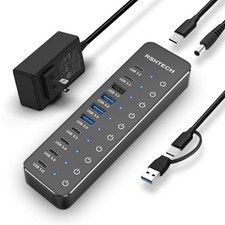 10-Port Powered USB 3.2/USB C Data Hub Splitter 60W, RSH-ST10C-6 picture