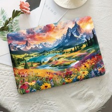 2 Mountain Flower Landscape Rendering Laptop Skin Sticker Notebook Decal Cover picture
