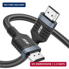HDMI 2.1 Cable 6.6FT (8K@60Hz,4K@120Hz) 48Gbps High-Speed Braided Cord | Ce picture