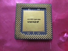 Super Vintage Cyrix 6X86 P90+GP 80MHz CPU/Processor G5D7604P Gold Top/Bottom/Pin picture