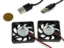 2 Pieces USB connector Fan 5v 4007 mini slim quiet 7mm gdstime 2pin heatsink picture