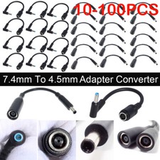 LOT DC/AC Power Charger Converter Adapter Cable 7.4mm To 4.5mm For HP/Dell picture