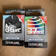 New Genuine Lexmark 36XL Black 37XL Color 2PK Ink Cartridges OEM picture