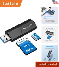 Fast USB 3.0 SD & Micro SD Card Reader - Dual Slot for Camera and Laptop Use picture