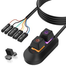 Desktop Computer Power Switch Power Supply Cable, External PC Power Button Ex... picture