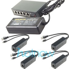250M EXTEND PoE Kit for 4x Raspberry Pi B/B+/2/3 Micro USB 5V 2.4A /Switch 4 PoE picture