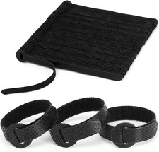 150PCS Reusable Fastener Straps - 6 Inch Cable Management Ties, Adjustable Hook  picture