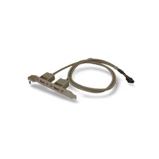 2ft USB A Dual External Port to Motherboard 2x5 Pin Bracket Header Cable White picture
