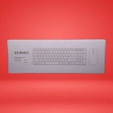 Seenda Wireless Keyboard and Mouse For Mac SKM64-2 Rechargeable White picture