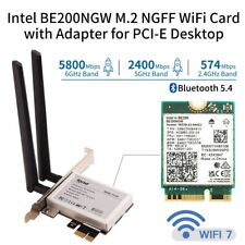 WiFi 7 PCIe WiFi Card Intel BE200NGW Bluetooth 5.4 Desktop PCI-E Network Adapter picture