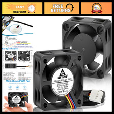 2Pcs 40mm Brushless DC Cooling Fan, 12V PWM, Dual Ball Bearing for 3D Printer, S picture