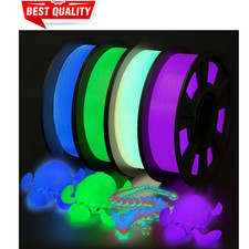 3D Printer Filament Bundle Glow in Dark Multicolor PLA 1.75mm 4 Pack picture