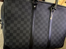 Louis Vuitton Damier Graphite Check Briefcase Laptop Bag w/ Shoulder Strap picture