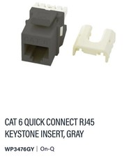 Legrand On-Q WP3476GY Cat 6 RJ45 Keystone Insert – Gray – NEW Sealed picture