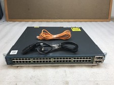 Cisco WS-C3560E-48PD-S 48-Port PoE Switch 2x TwinGig Rack Ears Cables picture