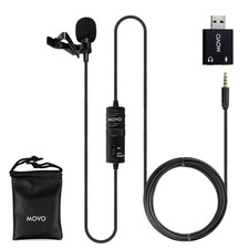 Movo LV1USB Lavalier Microphone for Camera, Lapel for iPhone and Android Smar... picture