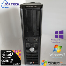 Customizable Retro Dell Optiplex 780 DT Core2Quad SSD 16GB Windows XP W7 CNC picture