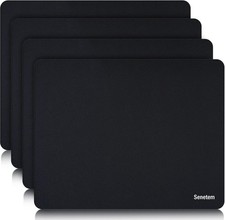 Senetem 4-Pack Mouse Pad, Ultra-Smooth Gaming 11L x 8.6W inches, Black  picture