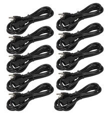 10 pack 5 ft Ballast Computer AC Power Cable 16 AWG 125V Cord PSU Supply 3 prong picture