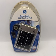 NEW GE USB RETRACTABLE NUMBER KEYPAD 98757 2.3 FOOT LONG IDEAL FOR TRAVEL LAPTOP picture