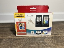 Canon Genuine PG-240XL Black & CL-241XL Color Ink Cartridges + 4x6 Paper picture