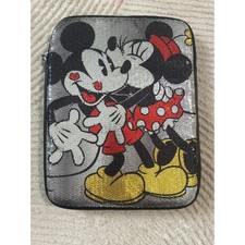 Disney Parks D-Tech Mickey & Minnie Mouse Sequin Padded Tablet iPad Sleeve Case picture