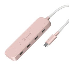 j5create 4-in-1 Pink USB-C to 4-Port Type-C Hub(Eco-Friendly) Earth Rose picture