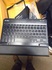 EVEO Synthetic Leather Keyboard Folio Case w/ Stand for Apple iPad 11 Gen Black picture