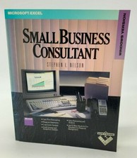 Vintage 1990 Microsoft Small Business Consultant Excel Book w/Floppy Disk Sealed picture