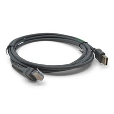 Zebra CBA-U01-S07ZAR USB Cable 7Ft Straight Type A Connector Black Scanner picture