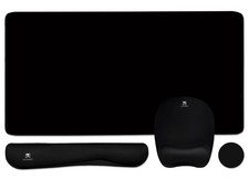 4in1 Keyboard Wrist Rest Large Mouse Pad Memory Foam Desk Mat Cushion Black picture
