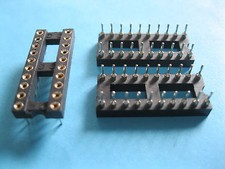 200 pcs IC Socket Adapter Round 24 Pin Header & (IC)Socket Pitch 2.54mm X=7.62mm picture